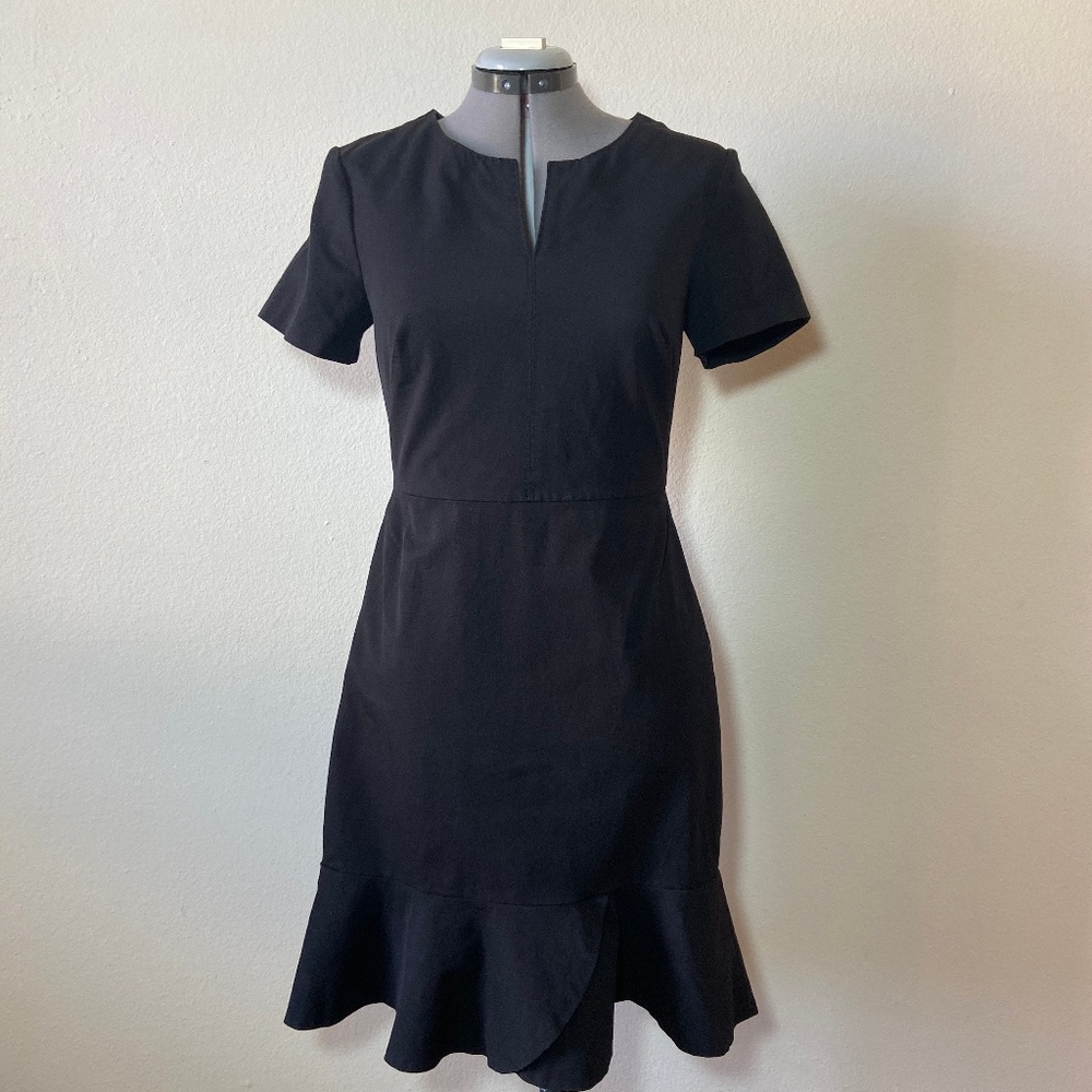 Banana Republic Fitted Stretch Flutter Dress